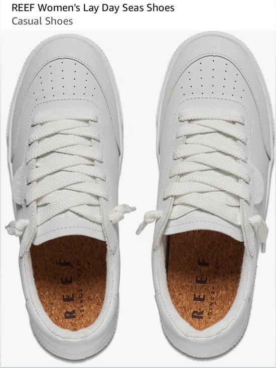 Reef Shoes - REEF LAY DAY SEAS White sneakers in size 6.5 New in Box